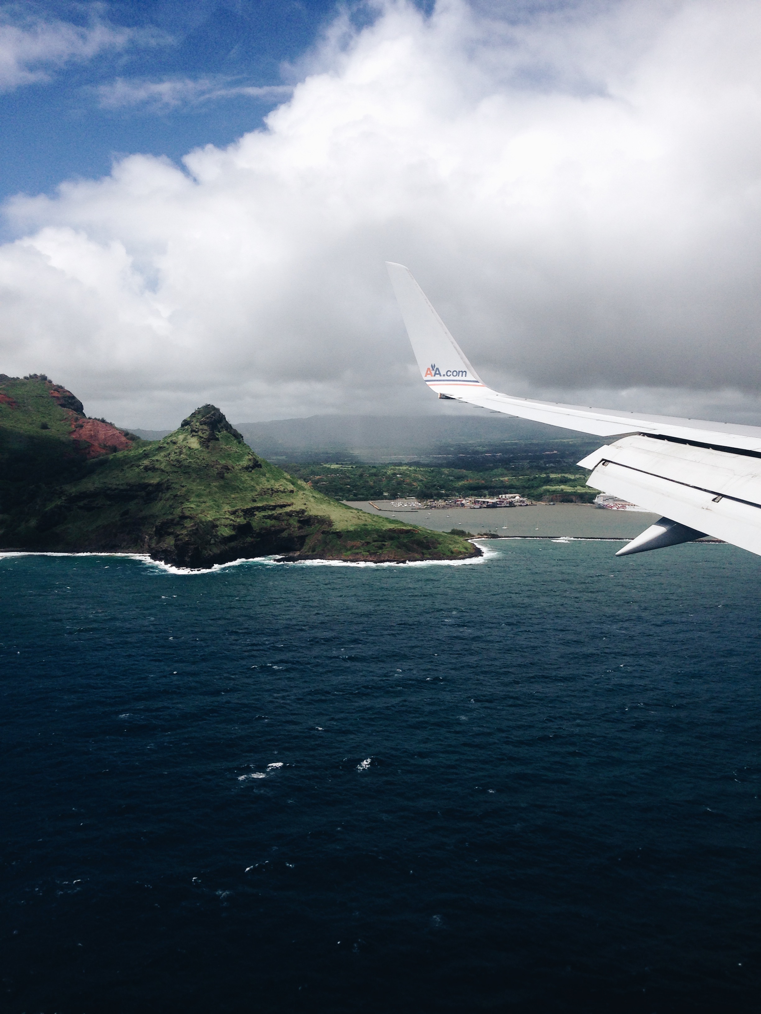 Ariel View of Kauai From an Airplane Window - ELSEWHERE