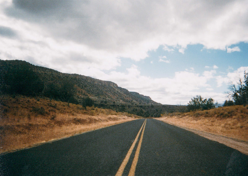 Open Desert Road to Zion National Park