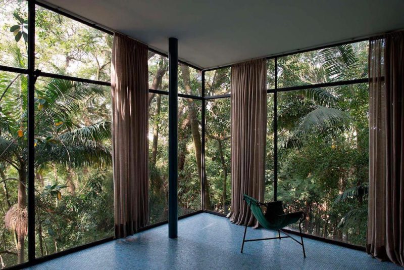 Casa de Vidro, glass house, in Sao Paulo, Brazil